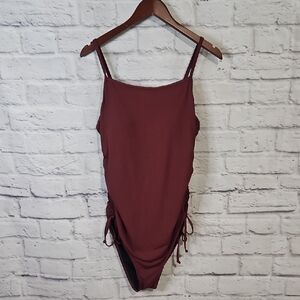 Chic Maroon One-Piece Swimsuit